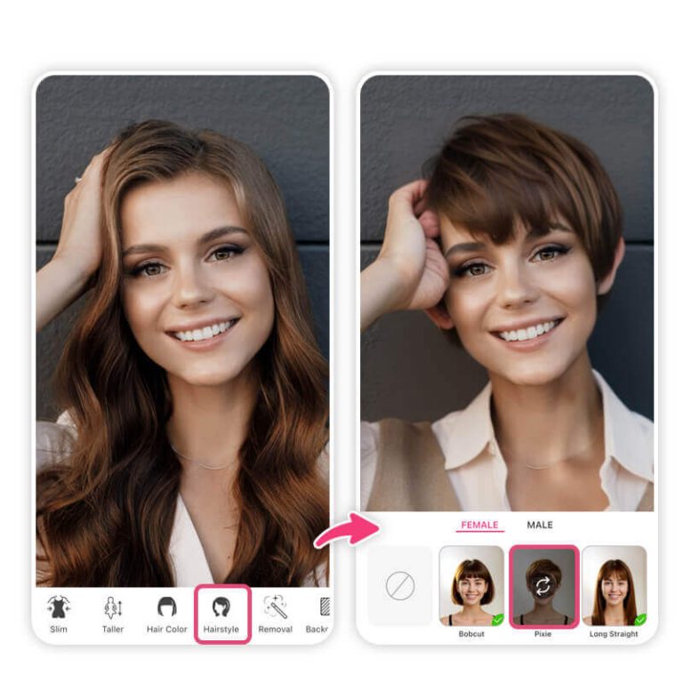 Aplicativo para Testar Novos Estilos de Cabelo